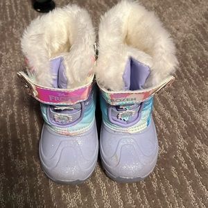 Toddler girl frozen snow boots